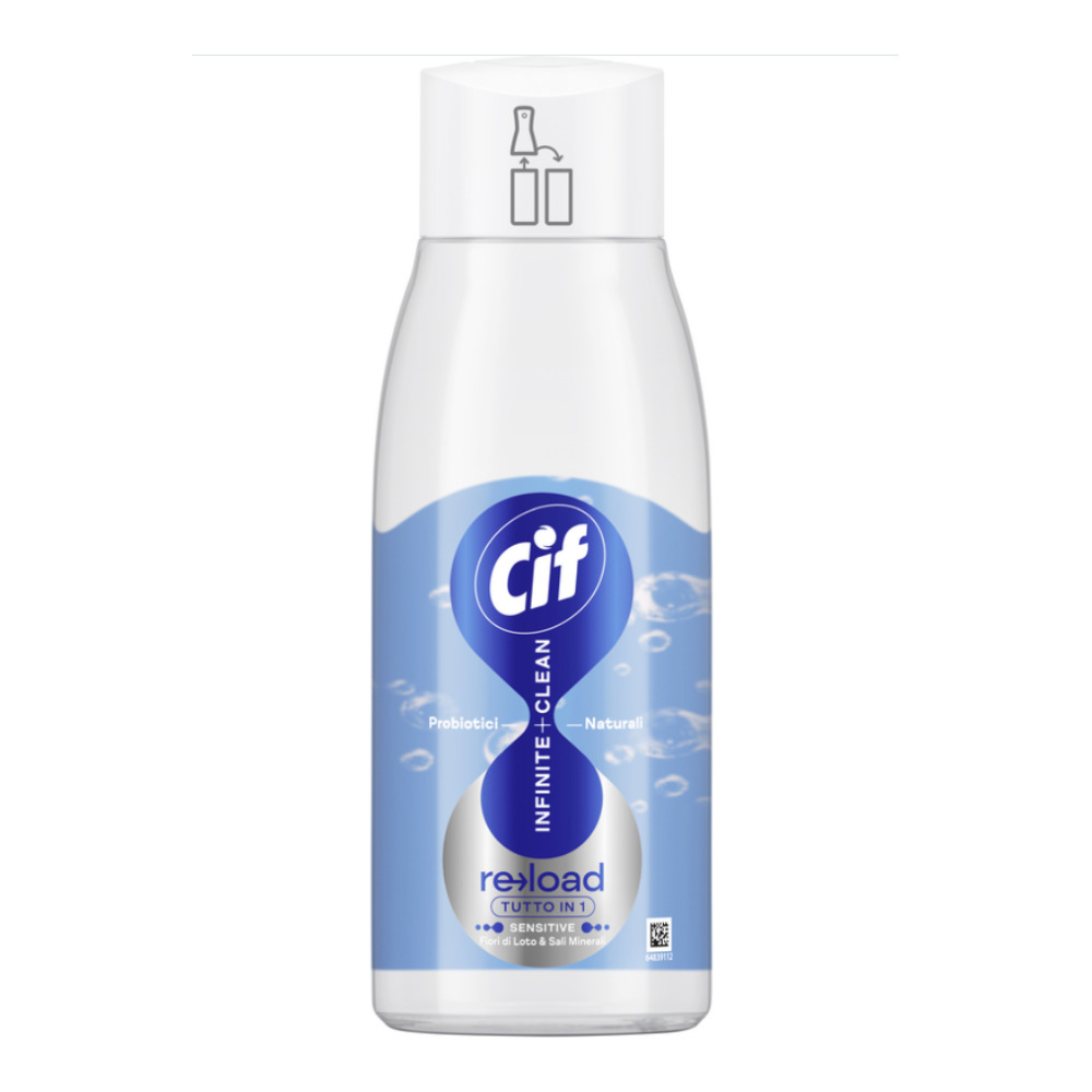 Універсальний спрей для чищення CIF Infinite Лотос і Мінеральні солі 590 мл (запаска)