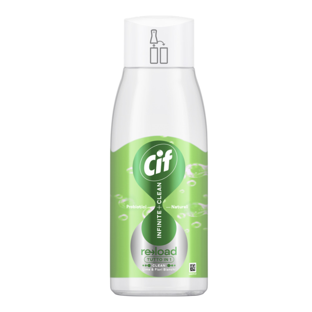 Універсальний спрей для чищення CIF Infinite Лайм і Білі квіти 590 мл (запаска)