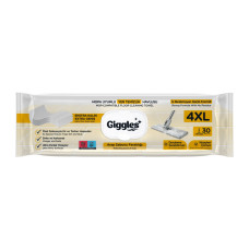 Вологі серветки для підлоги Giggles 4XL з оцтом содою та ароматом натурального мила 30 шт.