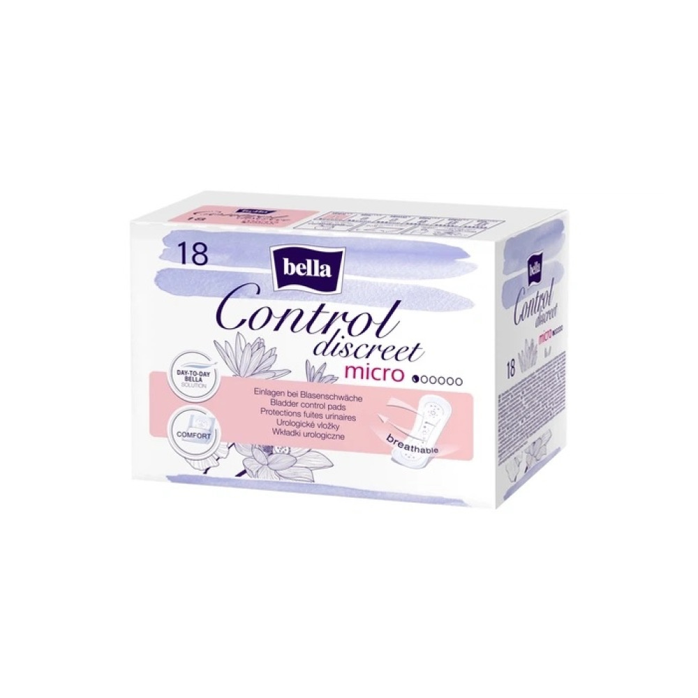 Прокладки урологічні Bella CONTROL DISCREET  Micro 18 шт 1 крап.