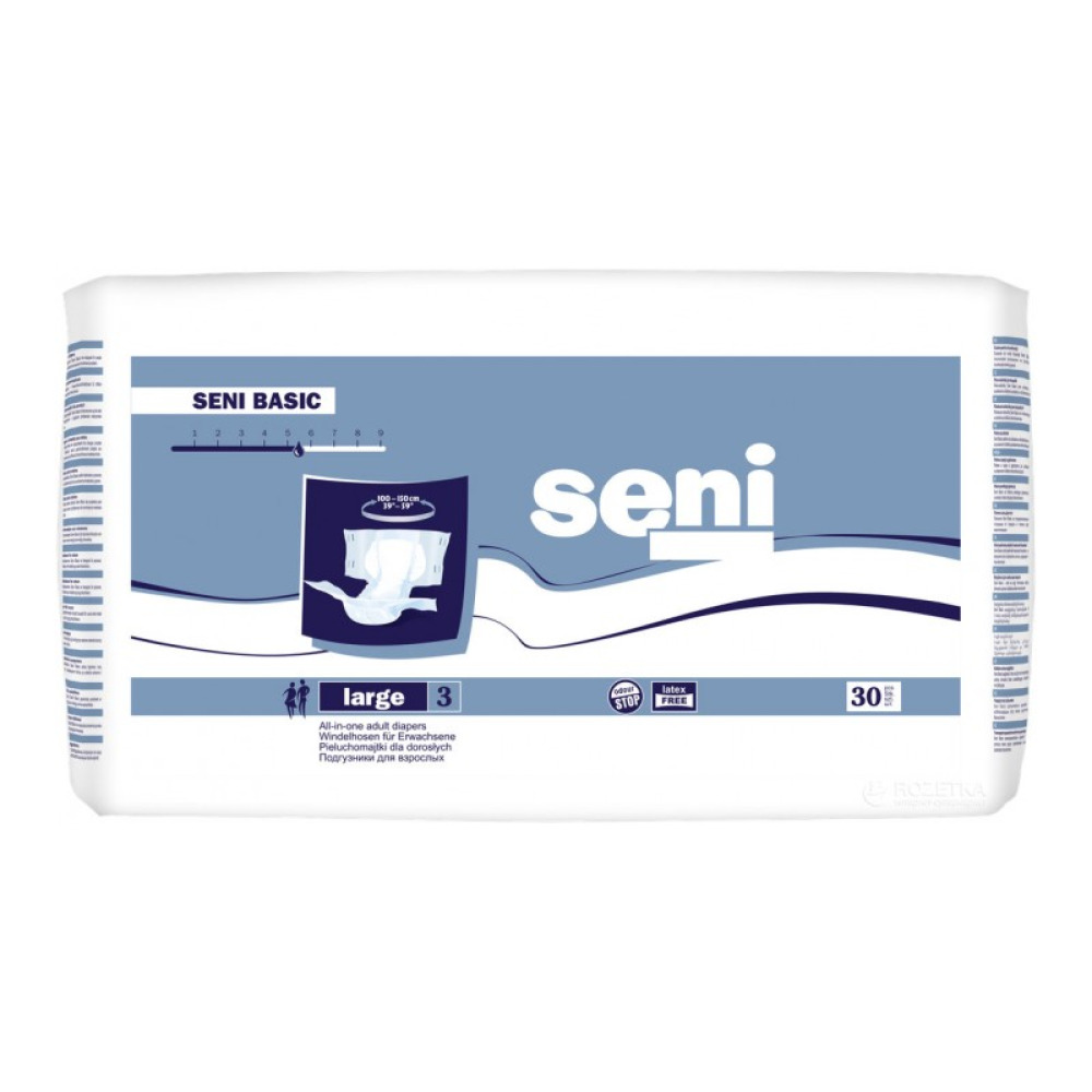 Підгузки для дорослих Seni Basic Large 100-135 см 30 шт