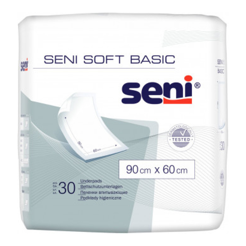 Пелюшки поглинаючі Seni Soft Basic 90 x 60 cм 30 шт