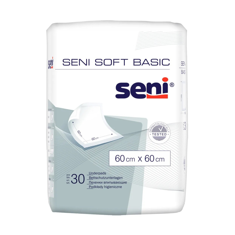 Пелюшки поглинаючі Seni Soft Basic 60 x 60 cм 30 шт