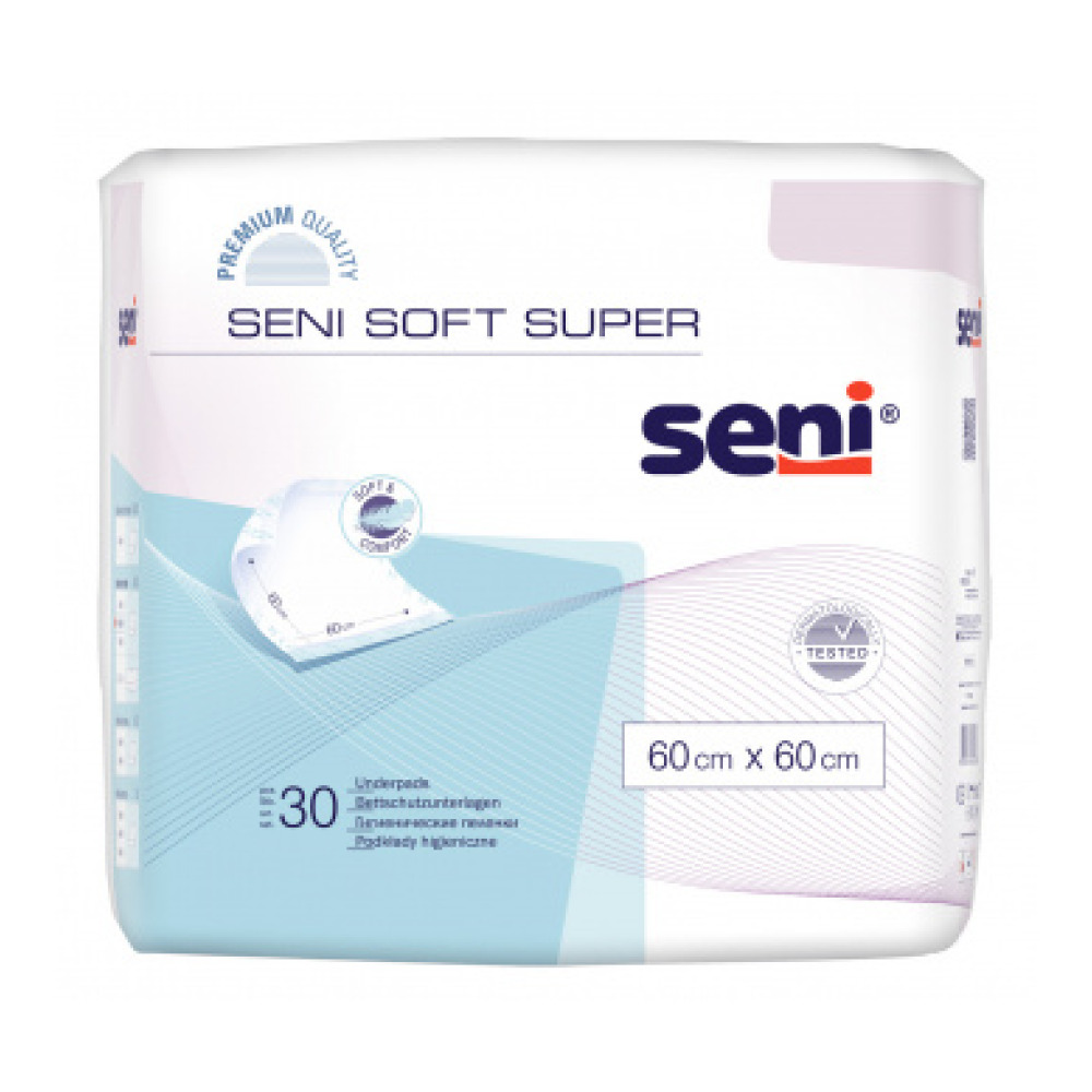 Пелюшки поглинаючі Seni Soft Super 60 x 60 cм 30 шт