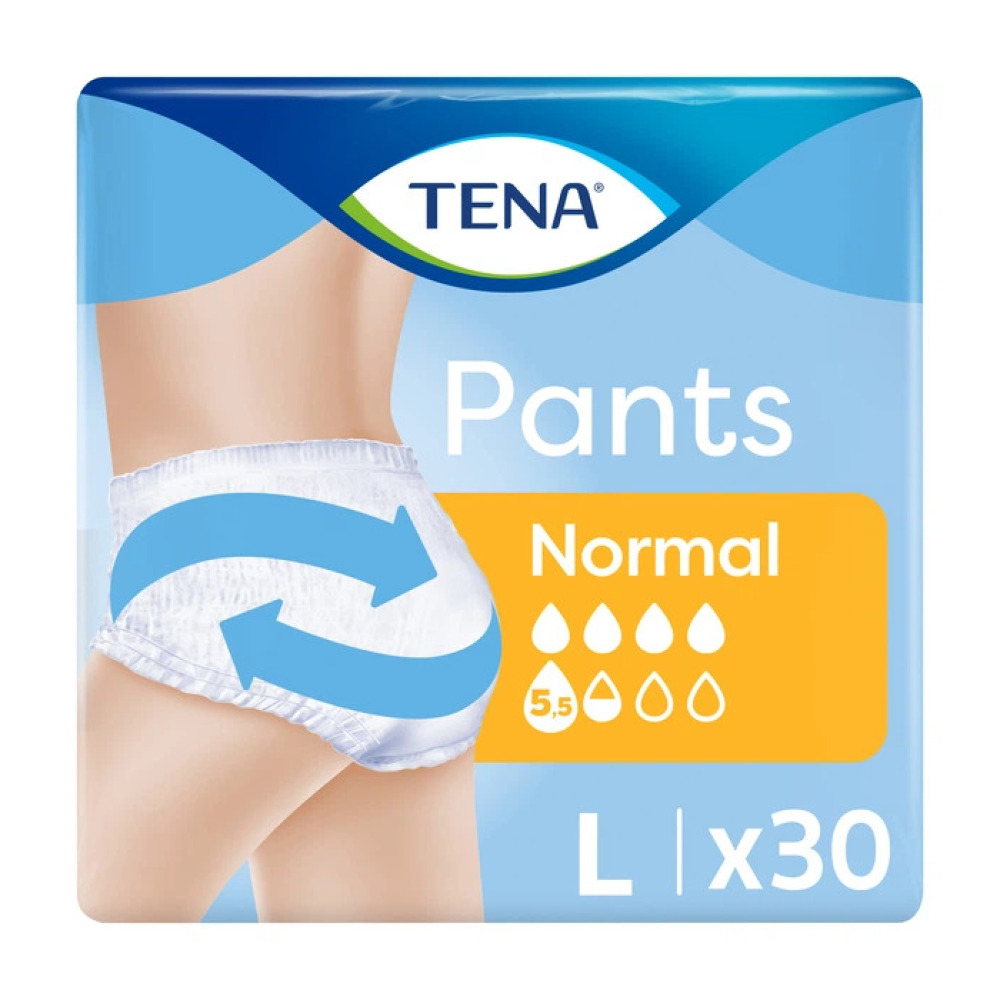 Підгузники труси для дорослих  Tena Pants  Large 30 шт 100-135 см 5.5 крап.