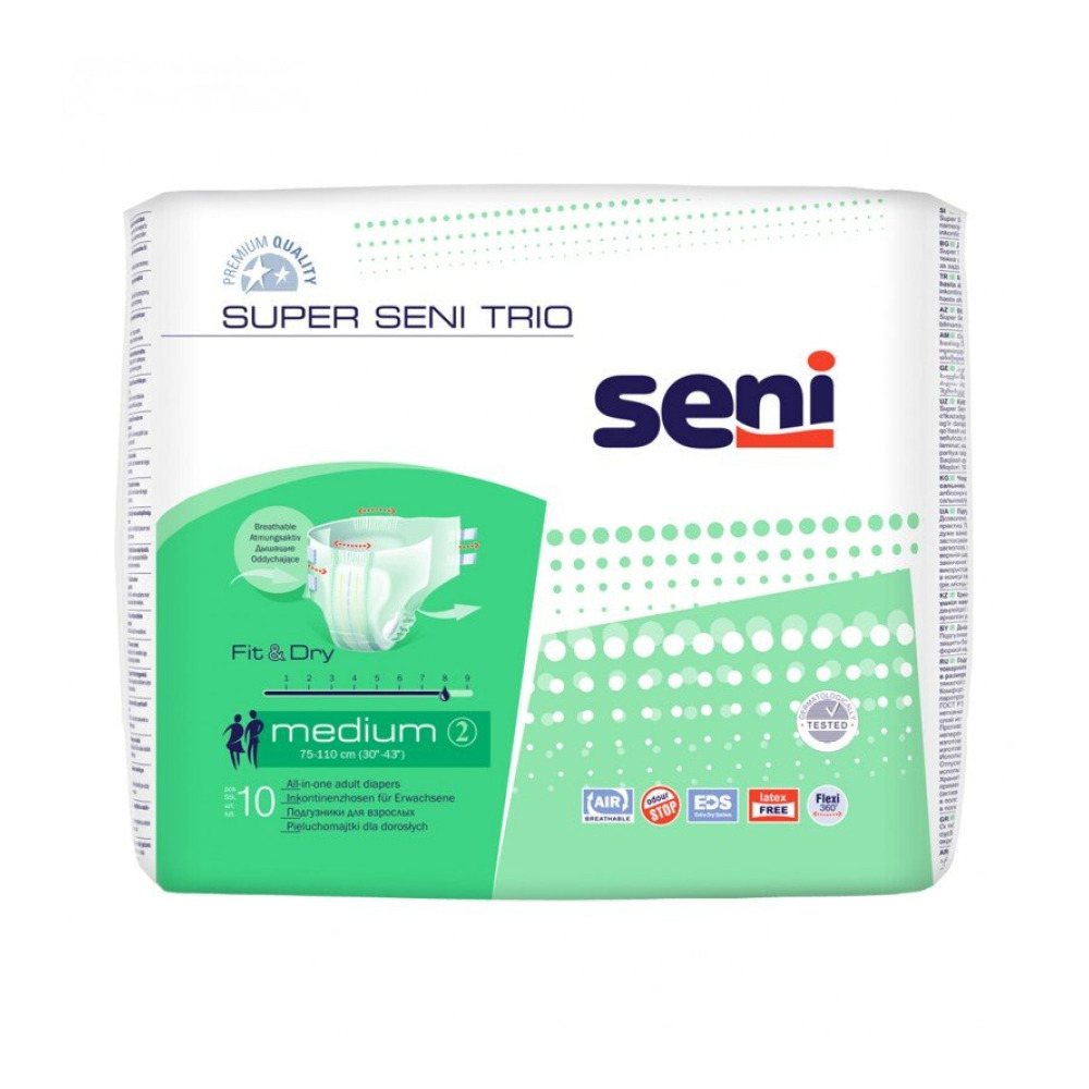 Підгузки для дорослих Super Seni Trio Medium 75-110 см 10 шт
