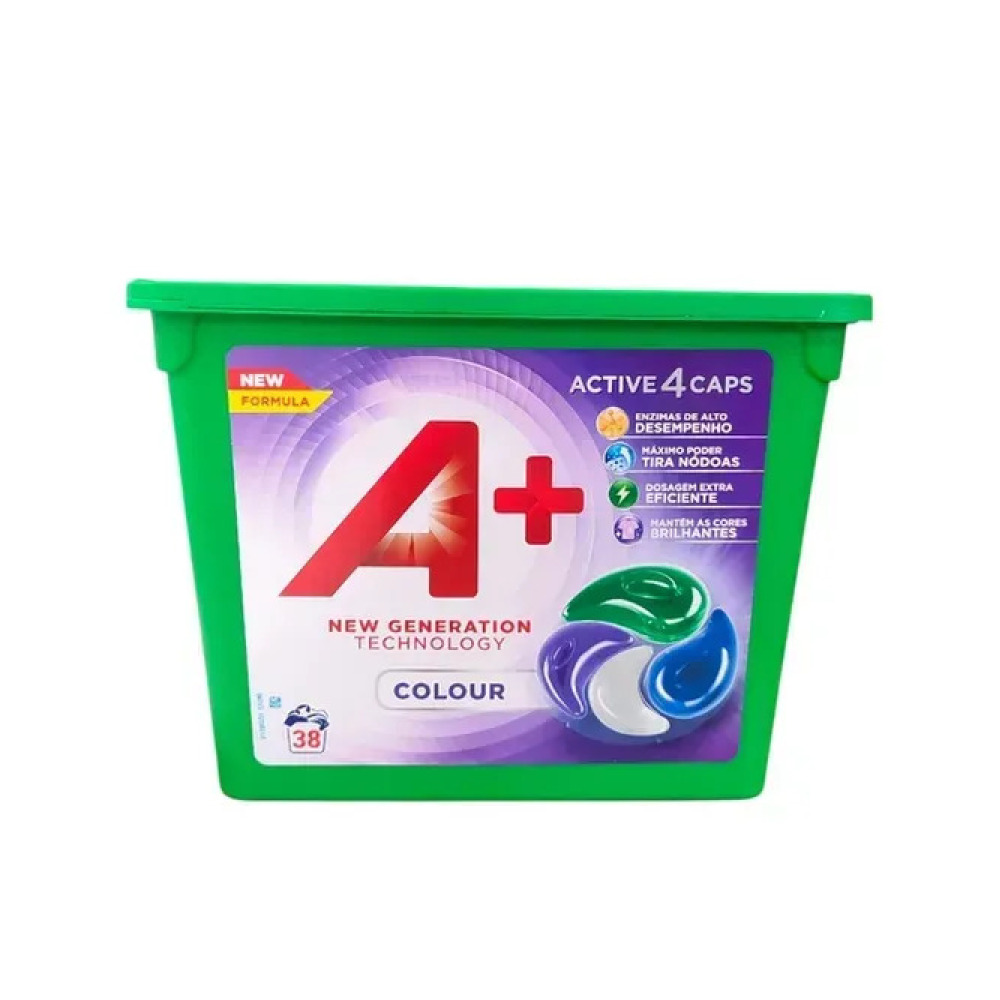 Капсули для прання A+ 4 в1 Колор 38 шт