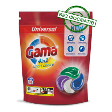 Капсули для прання Gama 4в1 Універсал 18 шт