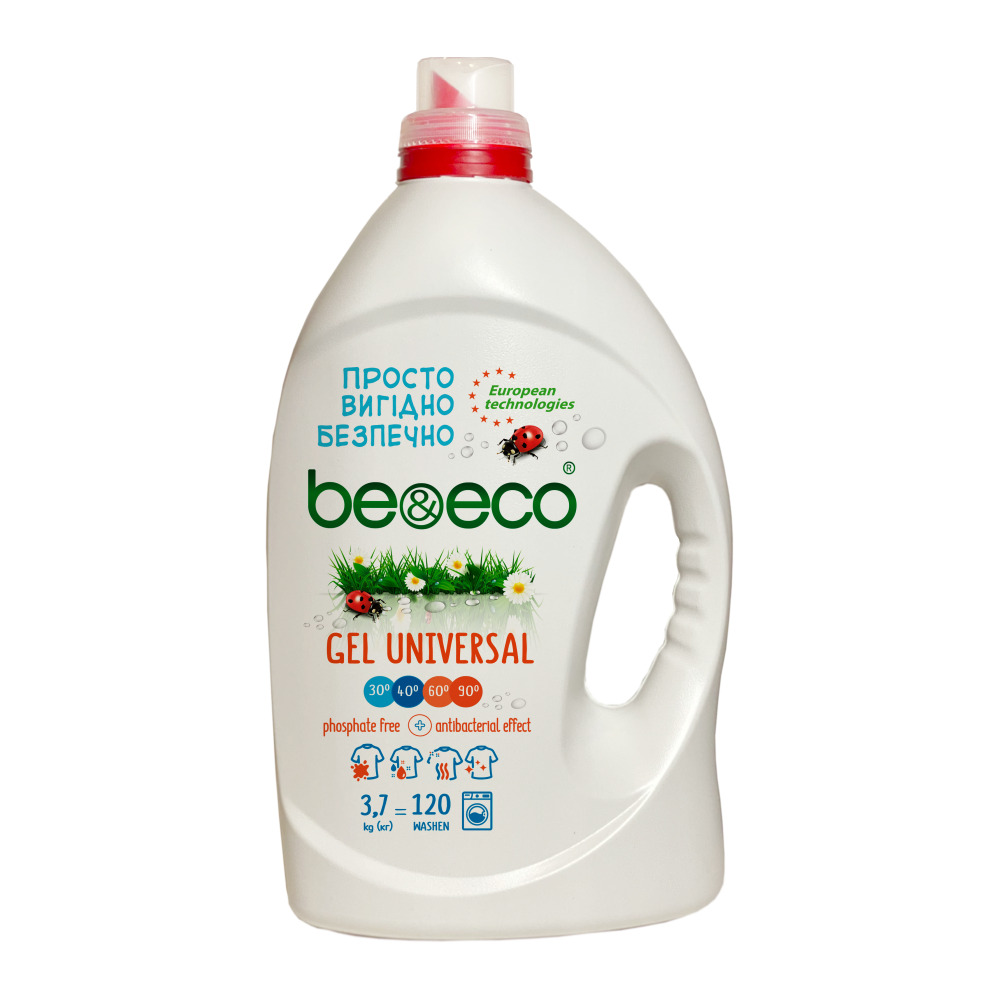Гель для прання Be&Eco Universal 3700 мл 120 пр