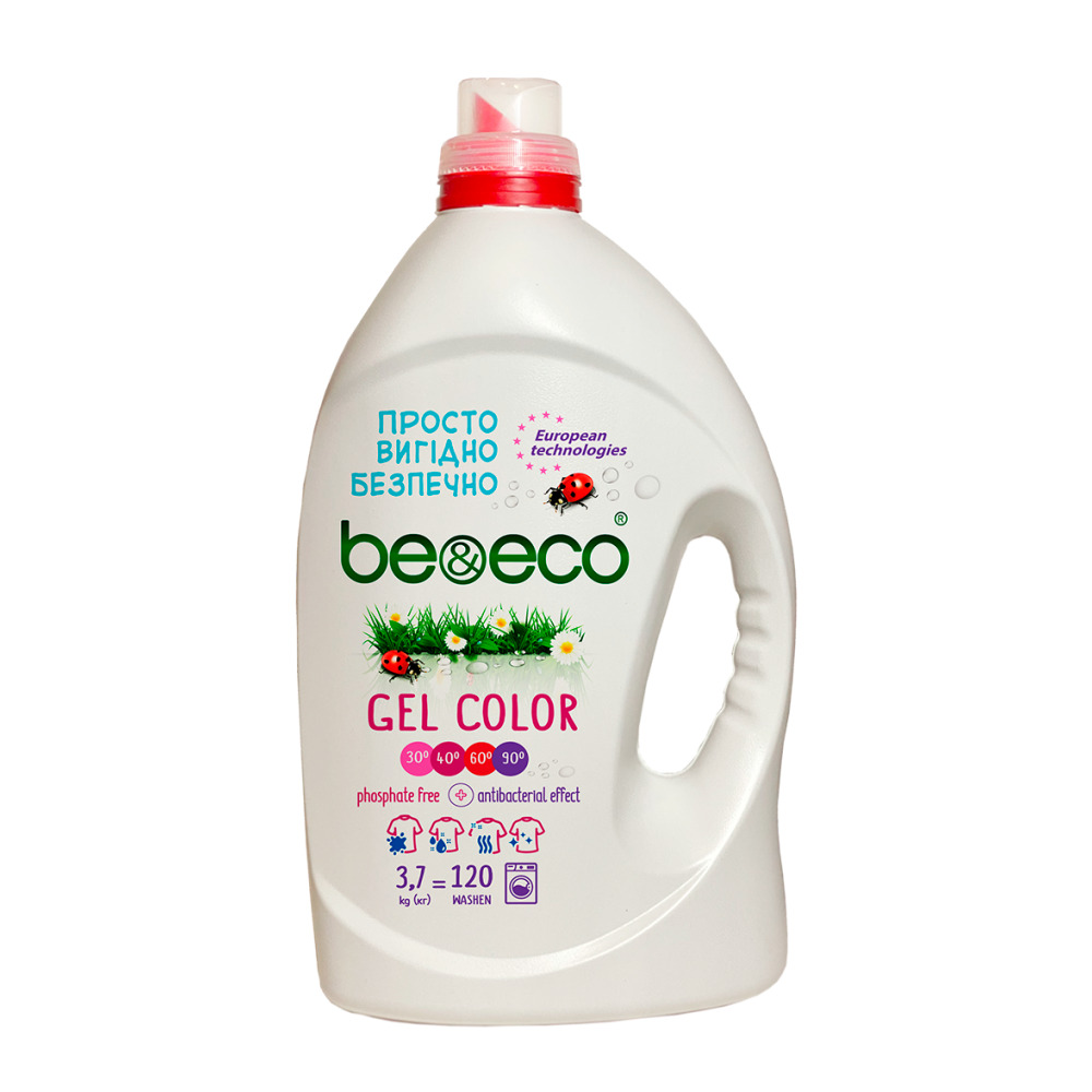 Гель для прання Be&Eco Color 3700 мл 120 пр