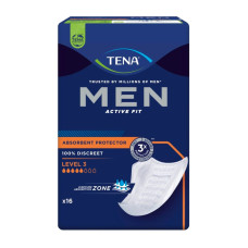 Прокладки урологічні для чоловіків Tena Man Active Fit Level 3 16 шт. 5 крап.