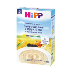 Каша HIPP Молочна Кукурудзяна з фруктами з пребіотиками від 5 місяців 250 гр