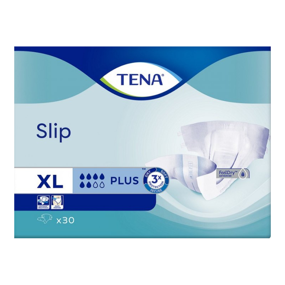 Підгузники для дорослих Tena Slip Plus  Еxtra Large 30 шт 120-160 см 6 крап.