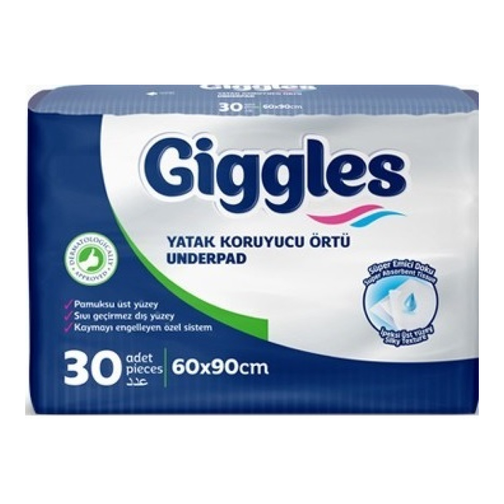 Пелюшки поглинаючі  Giggles 60х90 см 30 шт