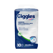 Пелюшки поглинаючі  Giggles 60х90 см 10 шт