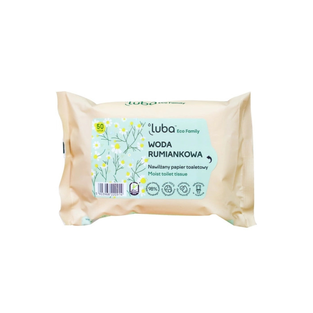 Вологий туалетний папір Luba ECO PACK з Ромашковою водою 50 шт.