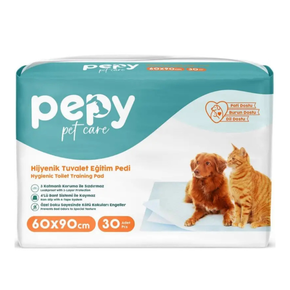 Пелюшки поглинаючі для тварин Pepy 60х90 см 30 шт