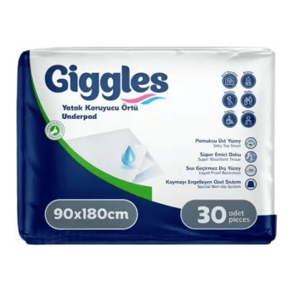 Пелюшки поглинаючі  Giggles 90х180 см 30 шт