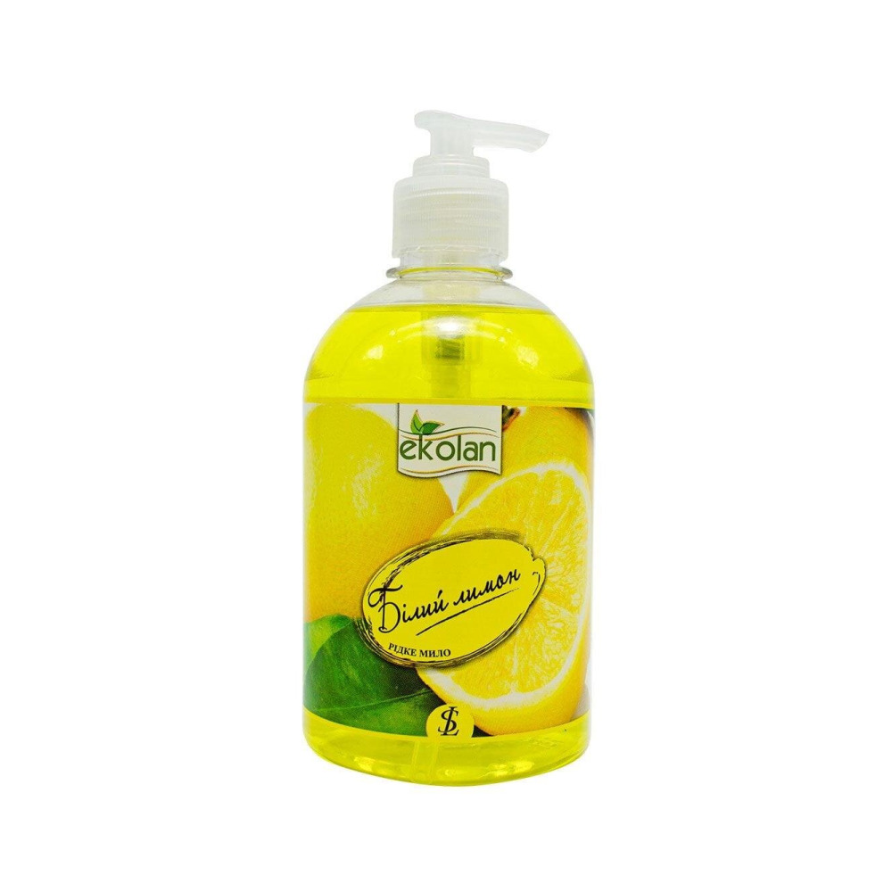 Мило рідке Ekolan Білий Лимон 500 мл дозатор