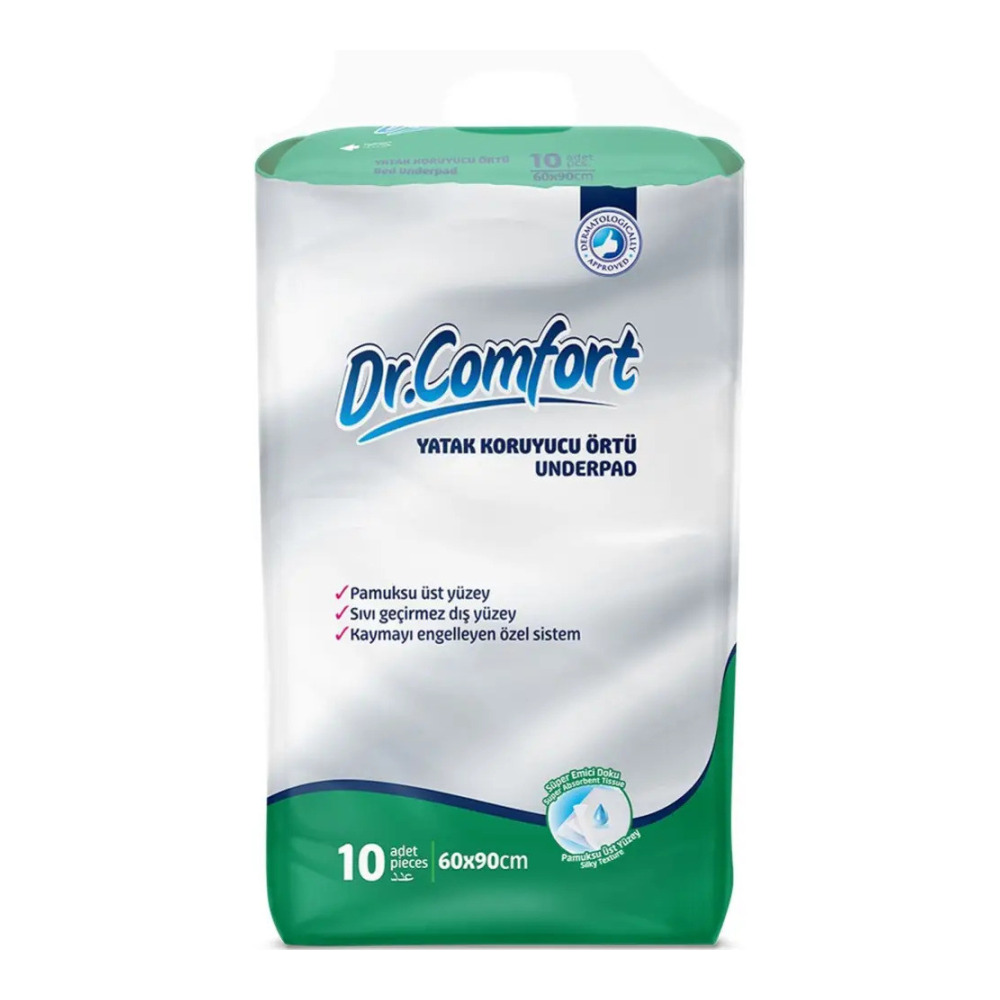 Пелюшки поглинаючі  Dr Comfort 90х60 см 10 шт