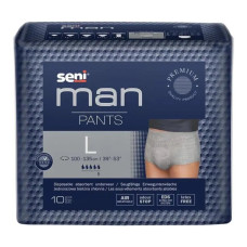 Підгузники труси для чоловіків Seni MAN PANTS large 100-135 см 10 шт 5 крап.