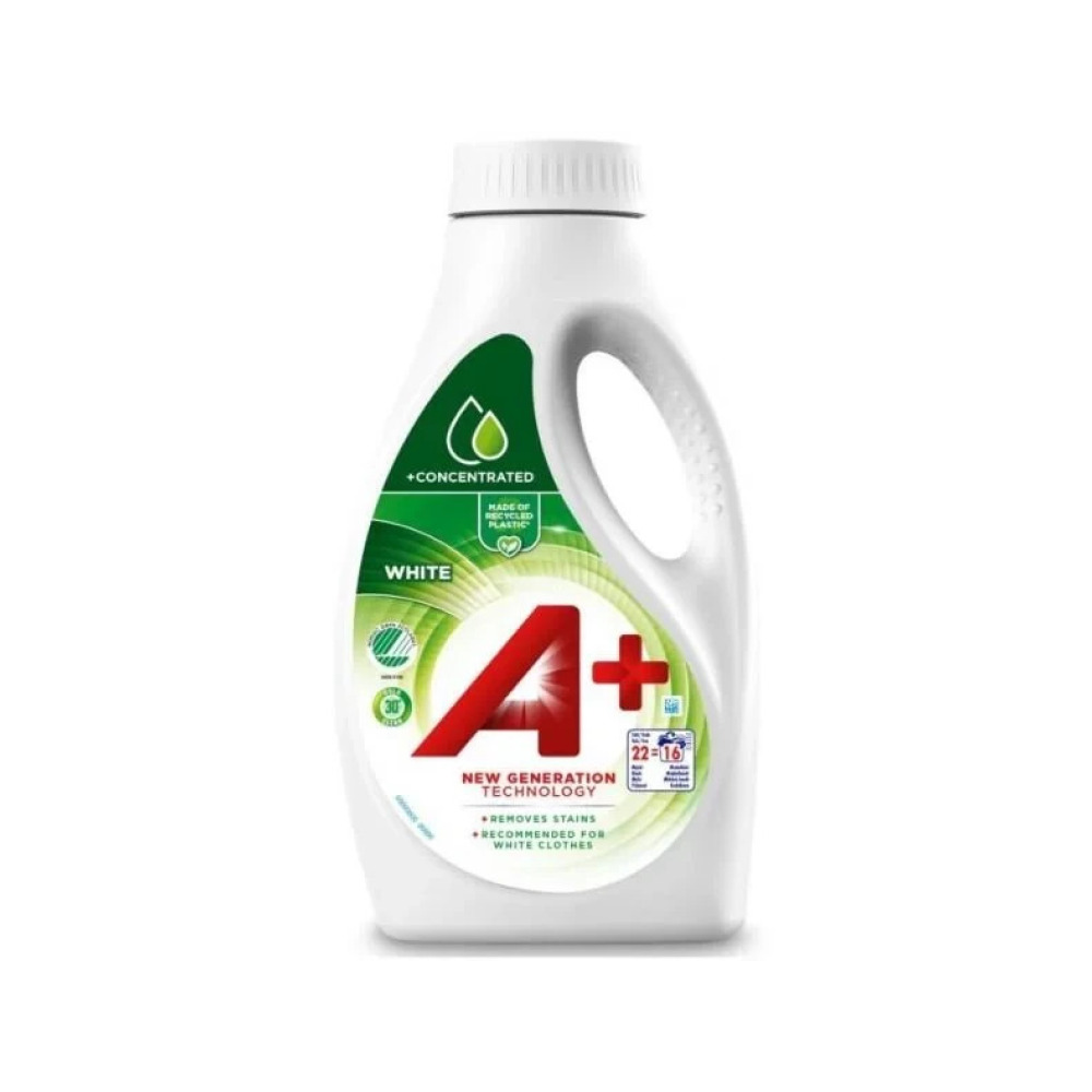 Гель для прання A+ White для білої білизни 880 мл 16 пр