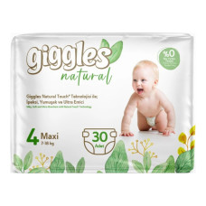 Підгузки дитячі Giggles Natural 4 Maxi 7-18 кг 30 шт