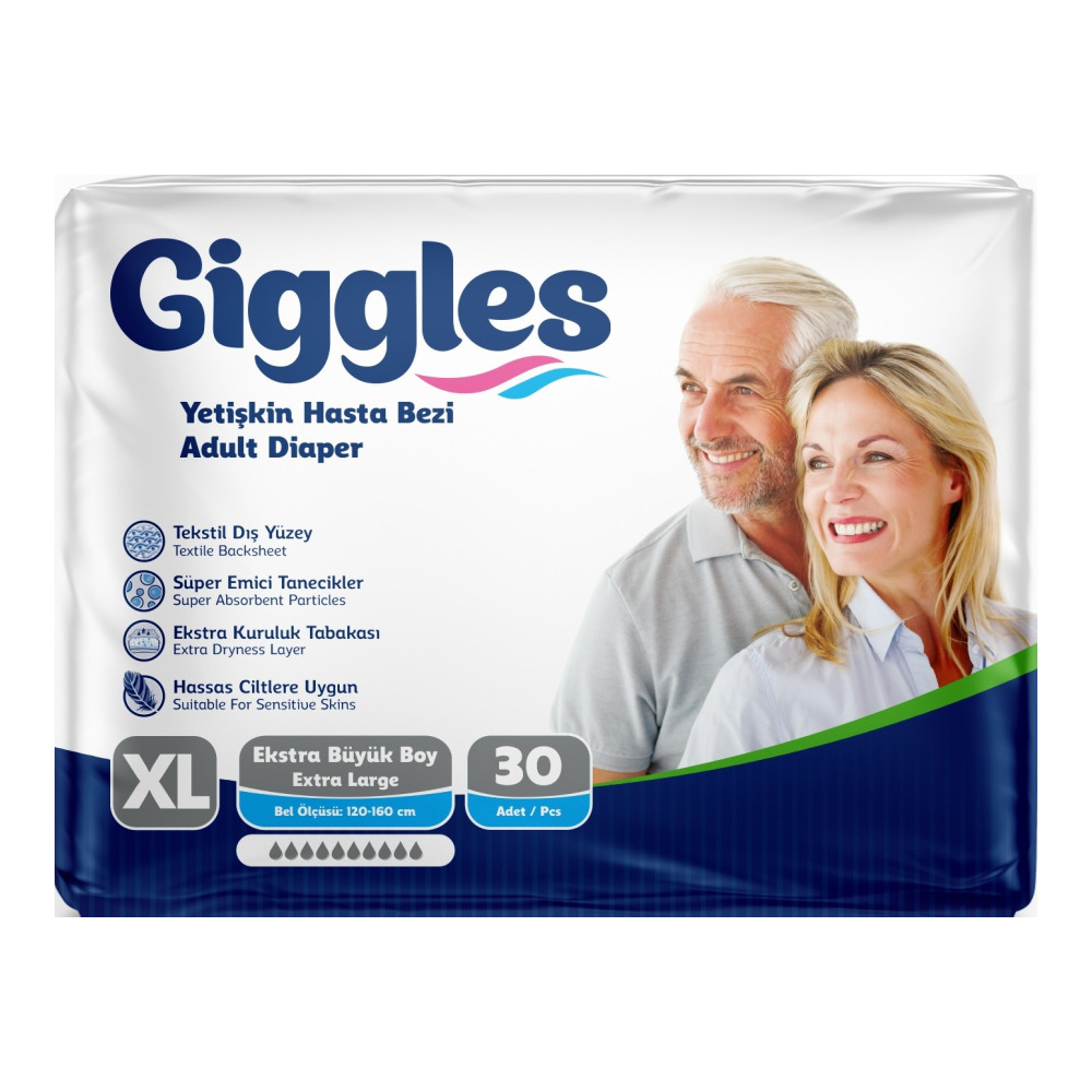 Підгузники для дорослих Giggles Extra Large 120-160 см 30 шт 10 крап.