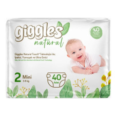 Підгузки дитячі Giggles Natural 2 Mini 3-6 кг 40 шт
