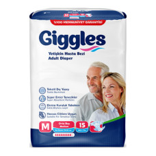 Підгузники для дорослих Giggles Medium 70-120 см 15 шт 9 крап.