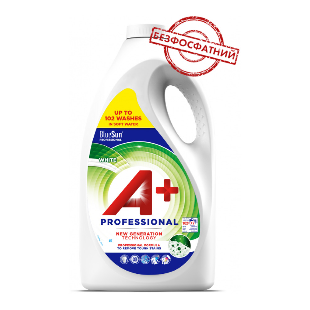 Гель для прання A+ Professional White 4620 мл 102 пр