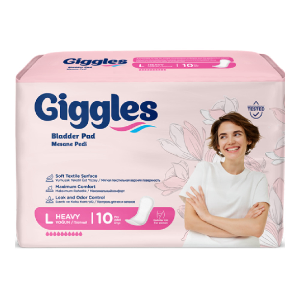 Прокладки урологічні жіночі Giggles Bladder Pad L 10 шт 10 крап.