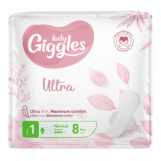 Гігієнічні прокладки Giggles Lady Ultra Normal 1 з крил. 8 шт 4 краплі