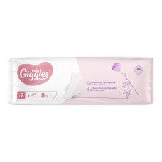 Гігієнічні прокладки Giggles Lady Classic Long 2 з крил. 8 шт 5 краплі