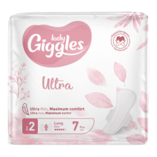 Гігієнічні прокладки Giggles Lady Ultra Long 2 з крил. 7 шт 5 краплі