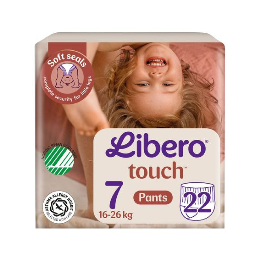 Підгузки трусики для дітей Libero Touch 7 (16-26 кг) 22 шт