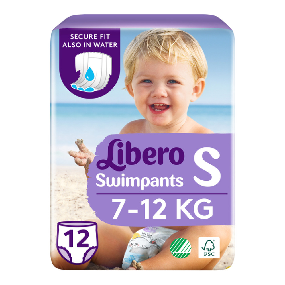Підгузки трусики дитячі Libero Swimpants для плавання Small 7-12 кг 12 шт