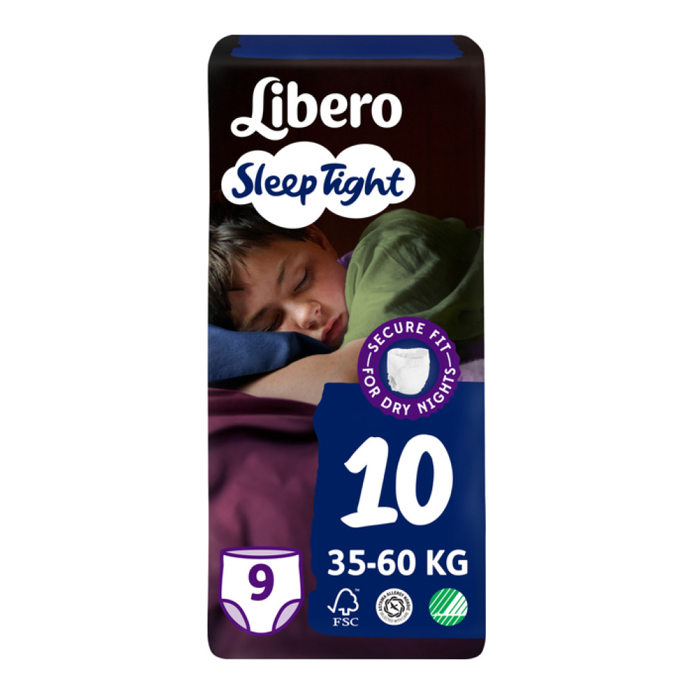 Підгузки трусики для дітей Libero Sleep Tight 10 35-60 кг 9 шт