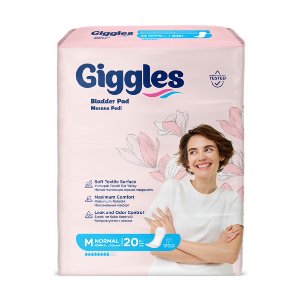 Прокладки урологічні жіночі Giggles Bladder Pad M Normal 20 шт 8 крап.