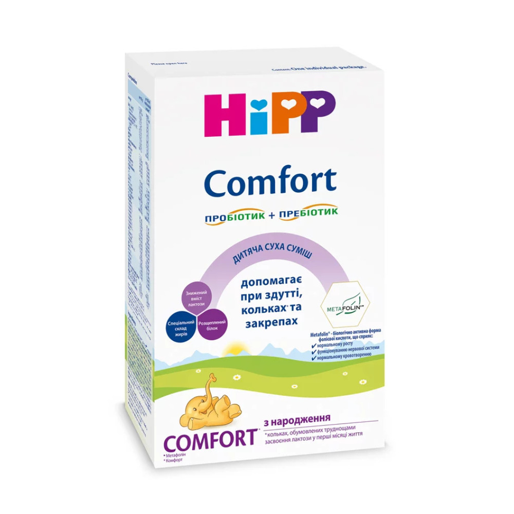Дитяча суха молочна суміш Hipp Comfort початкова з народження 300г