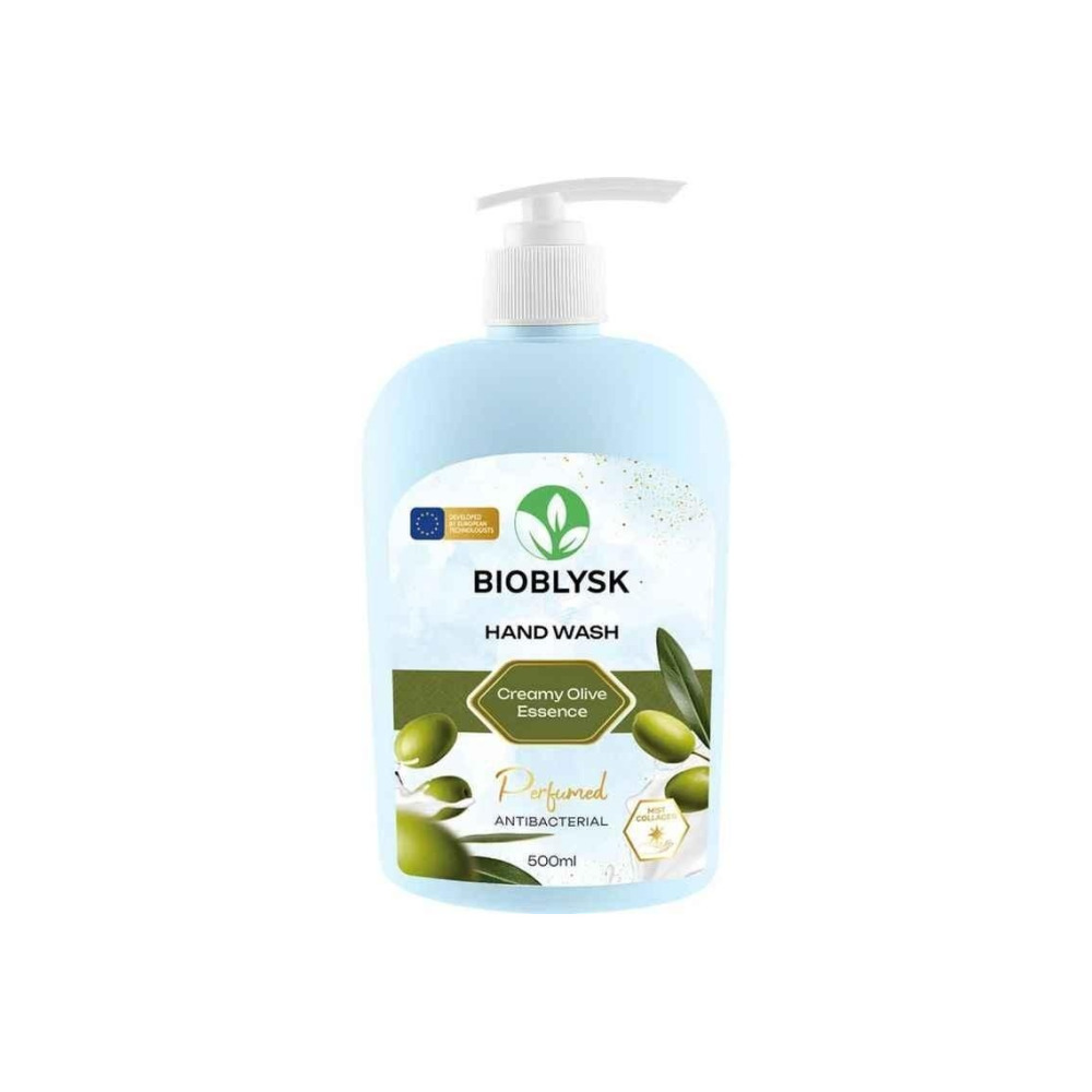 Рідке крем-мило парфумоване BioBlysk антибактеріальне “Creamy Olive Essence”  500 мл.