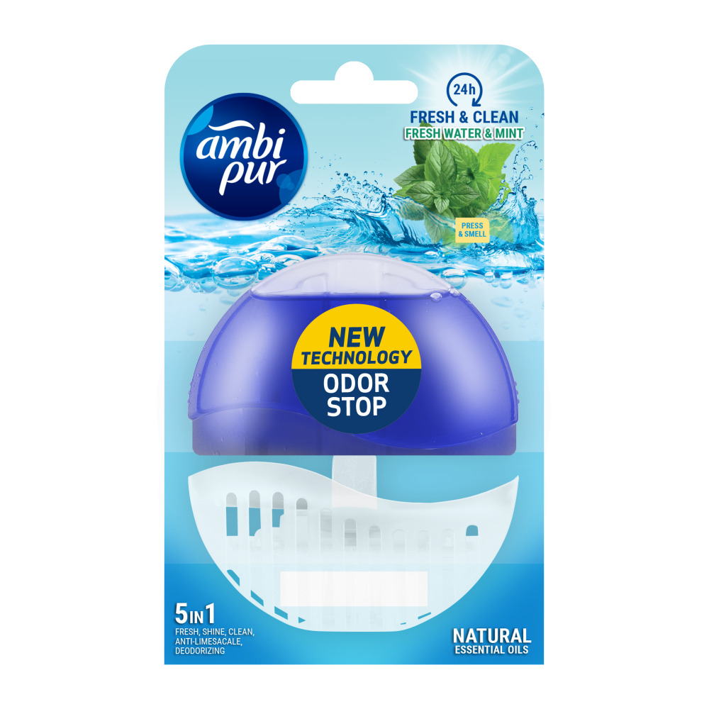 Підвіска блок в унітаз Ambi pur Fresh water&Mint 55 мл