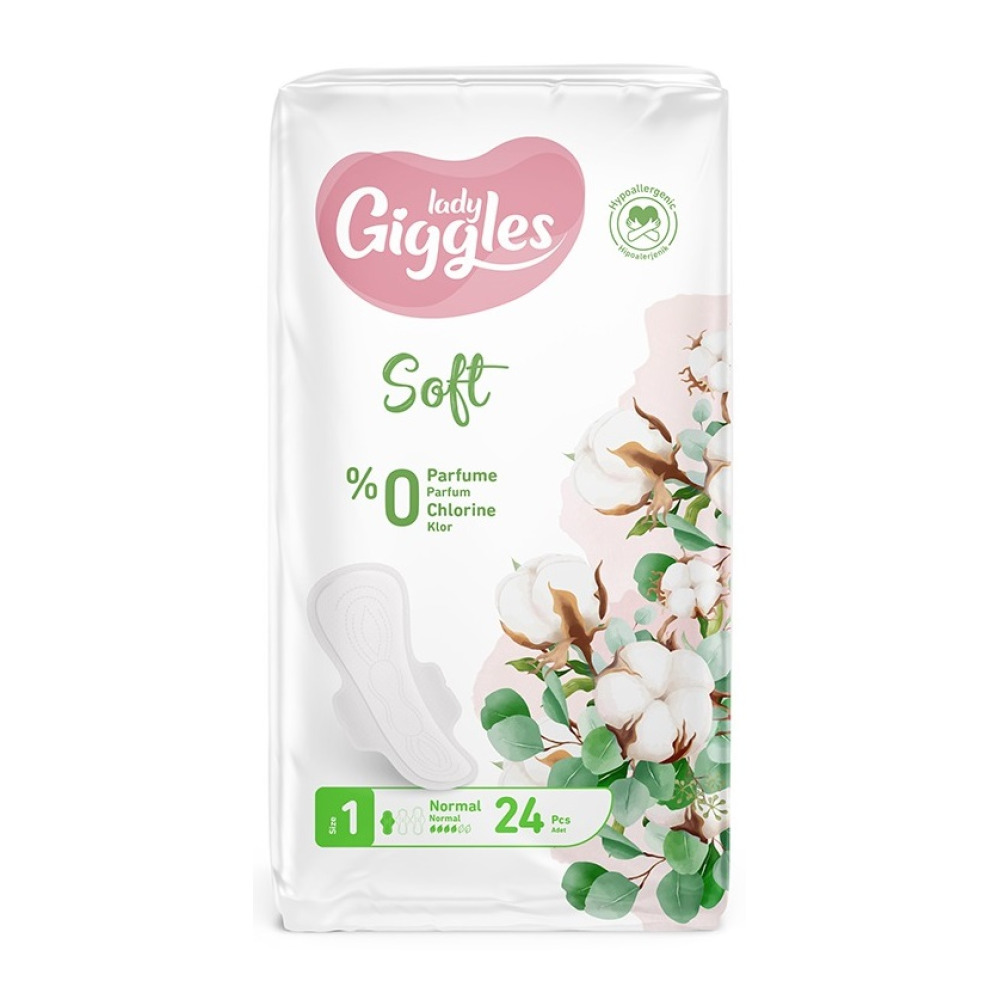 Гігієнічні прокладки Giggles Lady Normal 1 Soft 24 шт з крил. 4 крап