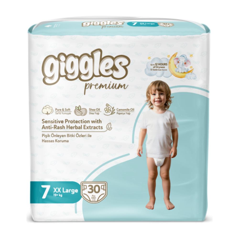 Підгузки дитячі Giggles Premium 7 XXLarge 19 + кг 30 шт