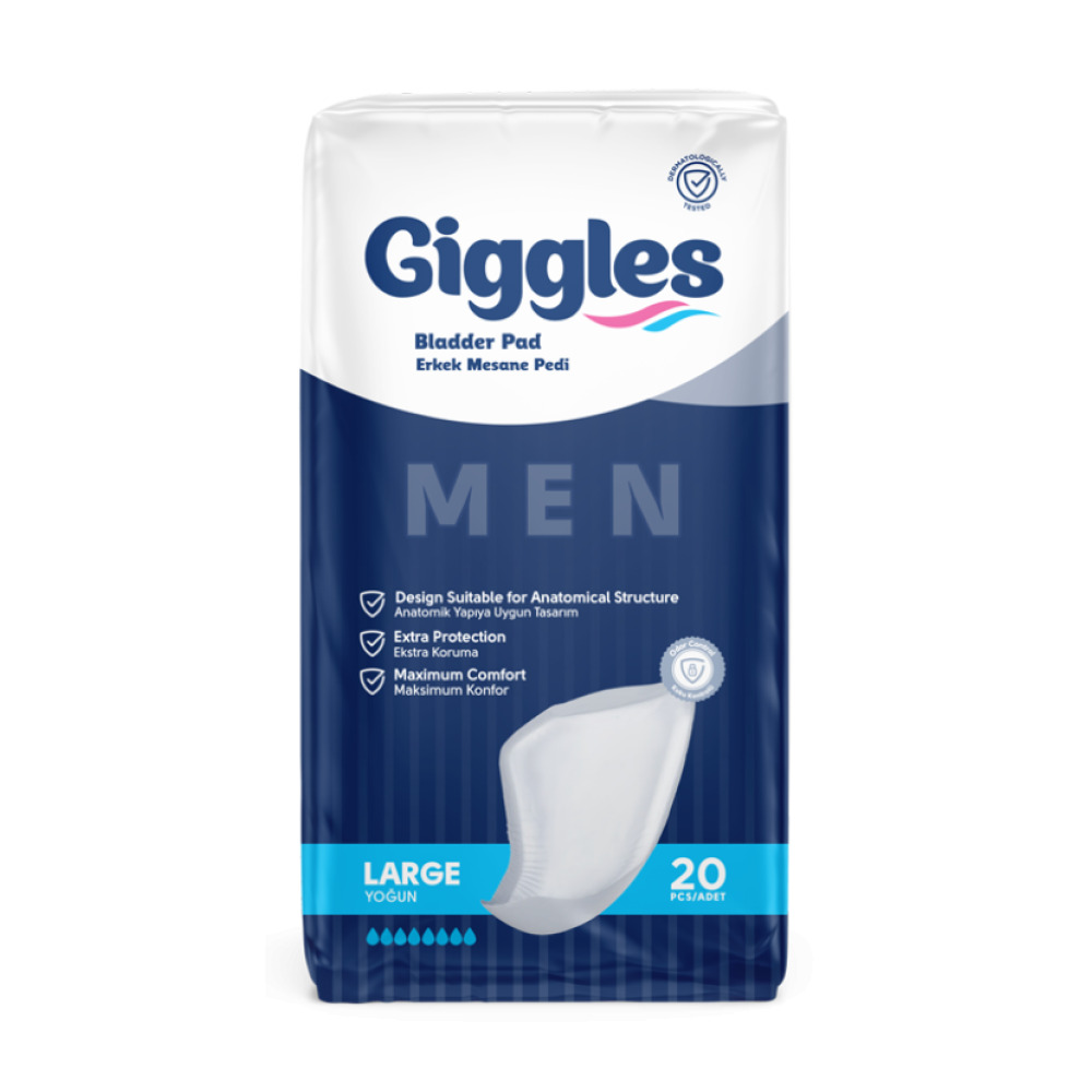 Прокладки урологічні для чоловіків Giggles Bladder Pad Man L 20 шт 8 крап.