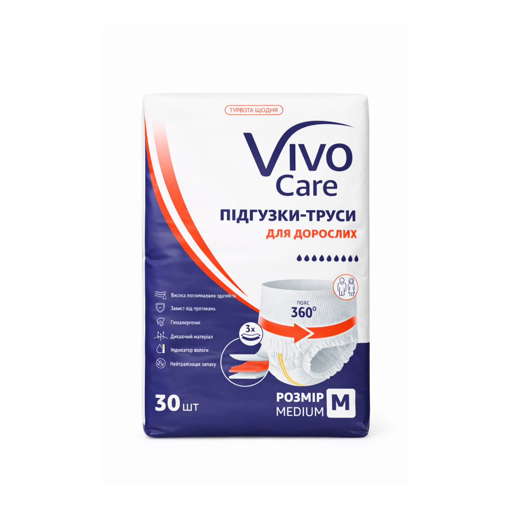 ПРОБНИК Підгузки труси для дорослих  VivoCare Medium 1 шт