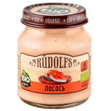 Пюре Rudolfs Лосось органічне від 6 місяців 115 гр