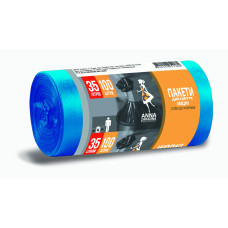 Пакети Anna Zaradna для сміття HDPE сині 35 л 100 шт