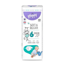 Підгузки дитячі Happy 6 Junior Extra 15+ кг 48 шт