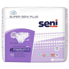 Підгузки для дорослих Super Seni Plus Medium 75-110 см 10 шт. 7 крап.